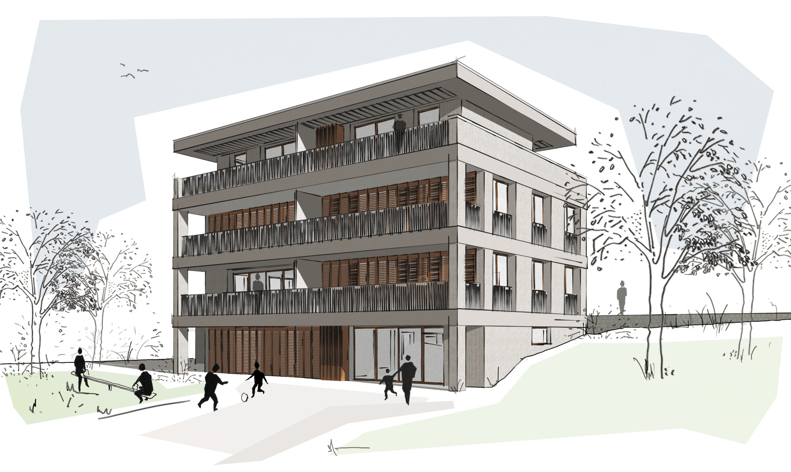 N10 – Neubau Mehrfamilienhaus am Hang